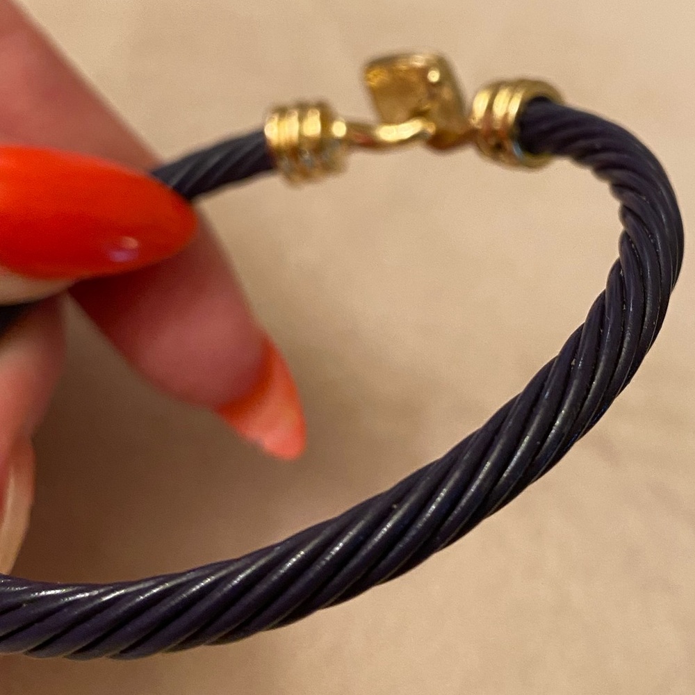 Navy Wire Rope Style & Hook Bracelet 🪝 - Picture 4 of 8